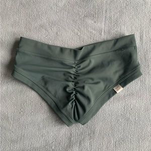 Hot Han Scrunch Butt Pole Bottoms Booty Shorts Olive Green Sage